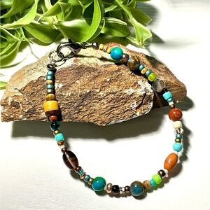 Lovely Artisan Crafted Bracelet with Semi-Precious Beads